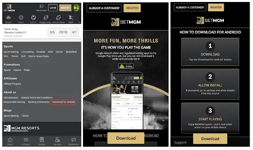 BetMGM Mobile Download Process