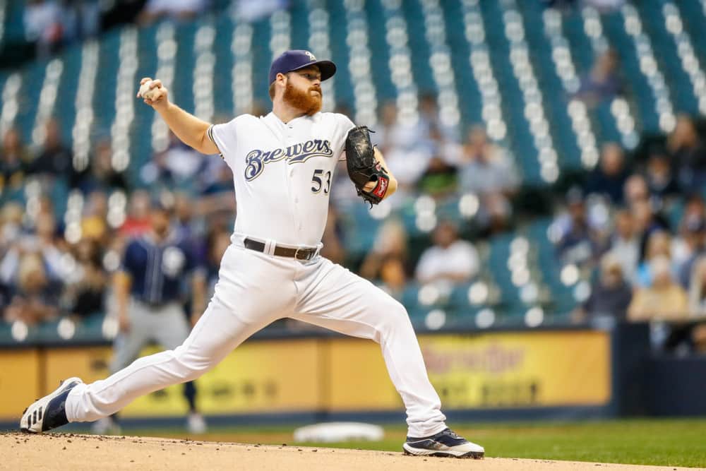 Milwaukee Brewers pitcher Brandon Woodruff