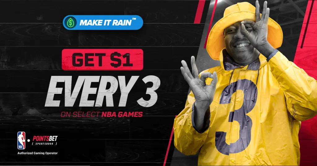 PointsBet-Make-It-Rain-Get-1-For-Every-3-Pointer Make It Rain – NBA 3-Pointers