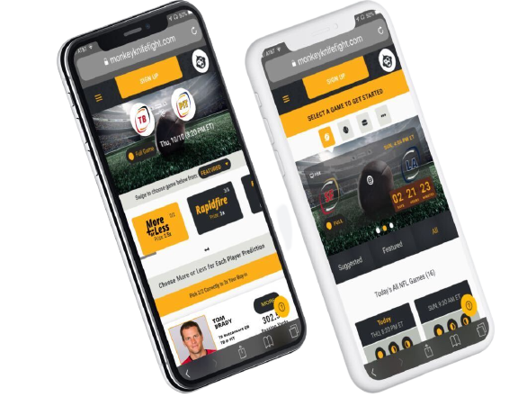 monkey-knife-fight-mobile-app Monkey Knife Fight is a unique daily fantasy sports site.