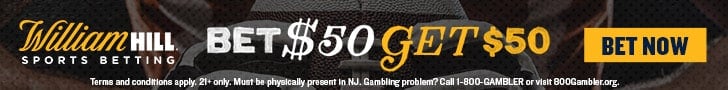 William Hill Online Sortsbook Offer: Bet $50 Get $50